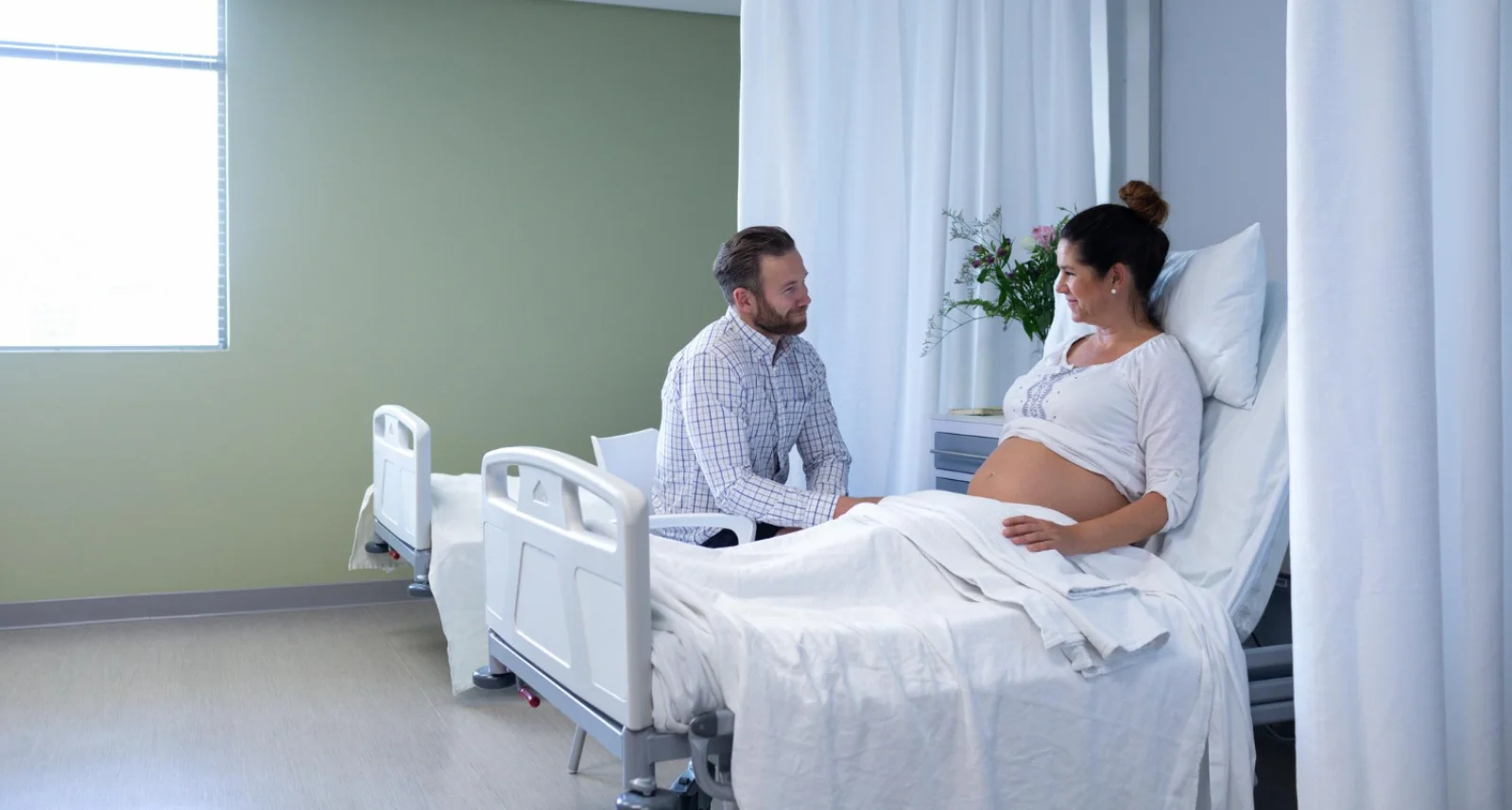 Labor Room with Birthing Beds Banner